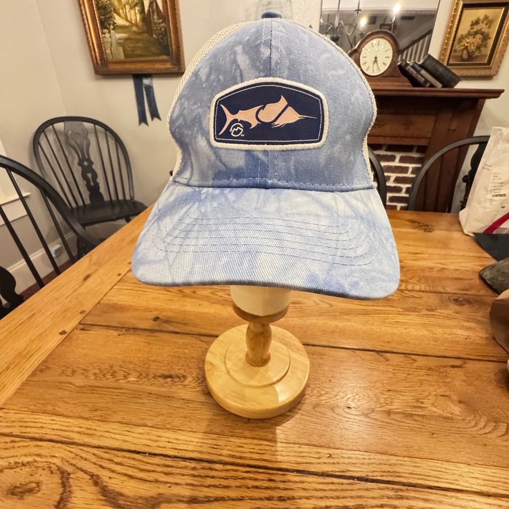 Magellan Outdoors Blue Tie Dye Marlin Patch Trucker Hat Snapback MGPL-11910